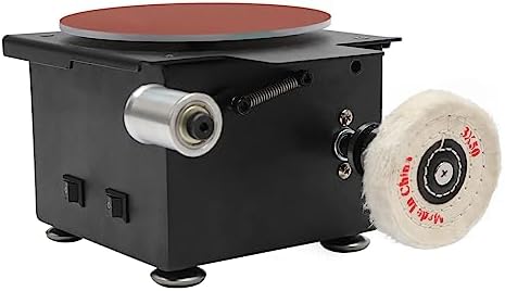 CNCEST Mini Belt Disc Sander, 6 Inch Sanding Disc and 1.2 x 15 Inch Sanding Belts for Wood Metal Stone Grinding, Small Spindle Sander Machine for Curve Grinding (Model A)