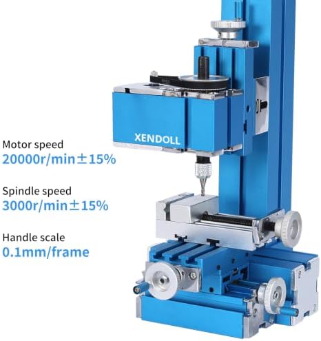 XENDOLL Power metal milling machine,Hobby use, small size,mini milling machine,garage workshop tools,timber,wood,metal friendly,24 Watts,W104MA,Stem education