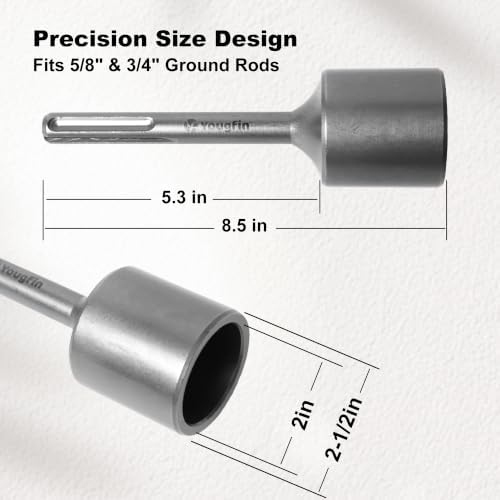 SDS Max Ground Rod Driver, 2-Inch, Fits Most SDS Max Rotary Hammers