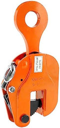 QWORK 2-Ton Heavy Duty Vertical Plate Lifting Clamp, 4400 lbs Capacity, Sheet Metal Lifting Clamp for Welding and Building, Orange Steel Plate Lifting Clamps