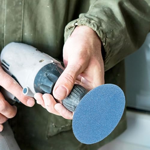 Landical 150 Pcs 3 Inch 80 Grits Sanding Discs Quick Change Zirconia Lock Sanding Disc for Die Grinder Surface Strip Grind Polish Finish Burr Rust Paint Removal