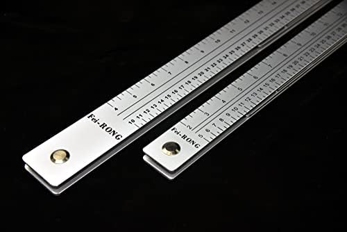 FEI-RONG 24 Folding Square - Aluminum & Carbon Steel Framing Square | 45-90 Degree Adjustable Angle Ruler for Roofing, Stair Work, Woodworking | Includes Carrying Case