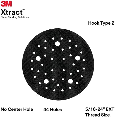 3M Xtract Back-up Pad, 89410, 5 in, Hard, Red