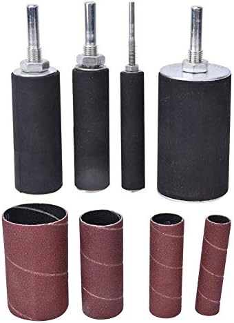 Drum Sanding, Sanding Drum Sleeve Kit Spindle Sander Metal Wood Polishing Tool, Woodworking Abrasive Sleeve Kit Drum Sander for Woodworking
