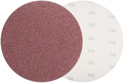 HARFINGTON 8 Pcs 10 Inch Sanding Discs 40 Grit Red Aluminum Oxide