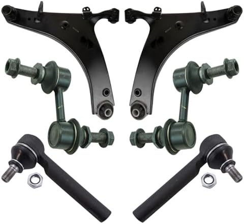 TRQ Front Steering & Suspension Kit Control Arm with Ball Joint Sway Bar