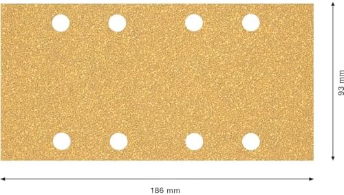 Bosch Professional 50x Expert C470 Sandpaper (for Hardwood, Paint on Wood, 93x186 mm, Grit 40, Accessories Orbital Sander)