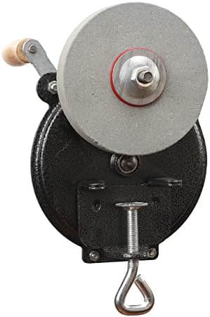 Kitchen Knife Sharpener Hand-cranking Grinding Machine, Sharpener Tool for Kitchen Knives, Garden Tool Sharpener, 6 Inches DIY Polishing Machine Tool Grinder