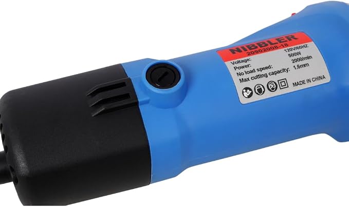 Sheet Metal Nibbler Homonova, Professional Nibbler Metal Cutter Tool, 500W 120V Electric Sheet Cutter with 360 Degree Rotation, 2000RPM Speed, 16 Gauge Cutting Capacity, Precise Efficient Durable