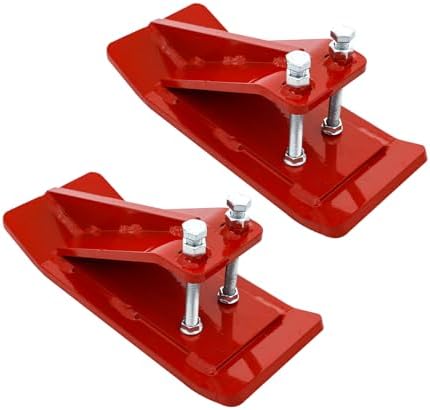 2 Pcs Ski Edge Protector for Snow Removal Spreading Gravel, Red