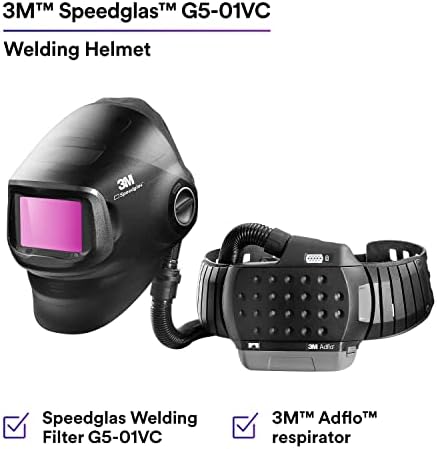 3M Speedglas Heavy-Duty Welding Helmet G5-01 with G5-01VC ADF and Adflo High-Altitude PAPR Assembly, Bluetooth, Natural Color Technology, 46-1101-30iVC