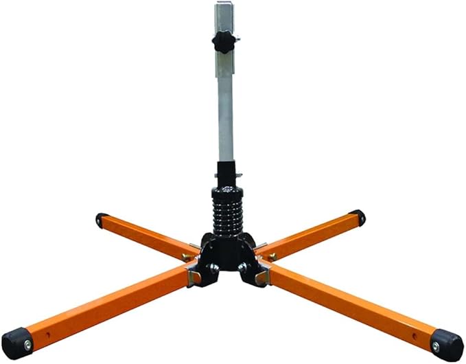 Plasticade Watchdog Steel Compact Single Spring Stand for 36" & 48" Roll-Up Signs, Automotive Grade Steel Spring, Universal Sign Clamp, Extendable and Lockable Legs with Non-Skid Rubber Feet