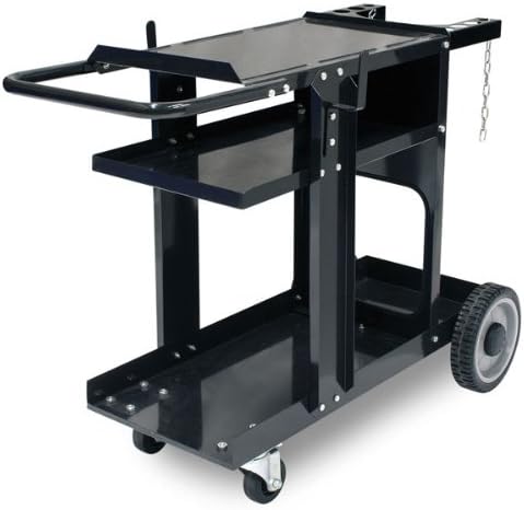 Eastwood Welding Cart for MIG Welder | MIG TIG Plasma Table Durable Carts with 350 Lbs Weight Capacity 3 Shelves Cable and Gas Bottle & Accessory Storage