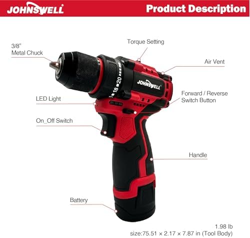 12V Brushless Cordless Drill and Impact Driver Combo Kit, 2-Tool Power Tool Set with 58PCS Accessories, 3/8" Metal Chuck, 20+1 Torque Settings, Compact Electric Drill for Home Projects