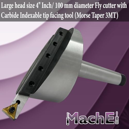 MachEl 4" (100mm) Large Diameter Fly Cutter with Carbide Indexable Tip – Morse Taper 3MT