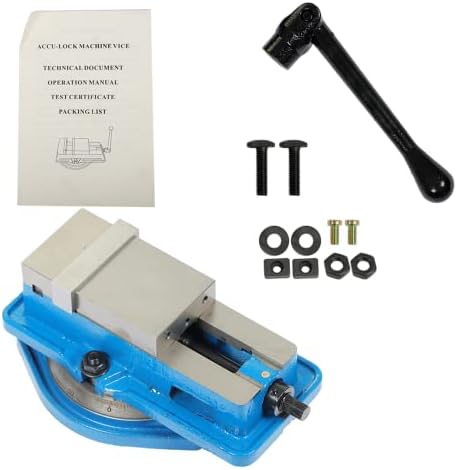 3 Inch Accuracy Mill Vise with 360 Degree Swiveling Base Heavy Duty Milling Machine Vise Fit for CNC, Milling Machines and Machining Centers