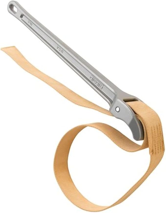 RIDGID 31365 #5 Aluminum Pipe Strap Wrench, 5-inch Capacity Adjustable Strap Wrench, Small