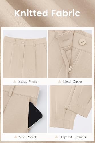 CFLONGE Womens Ankle Work Pants Trousers Casual Slacks