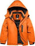 GEMYSE Boy's Waterproof Ski Snow Jacket Fleece Kids Winter Coat with Hood