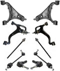 TRQ Front Steering & Suspension Kit Control Arm with Ball Joint Sway Bar