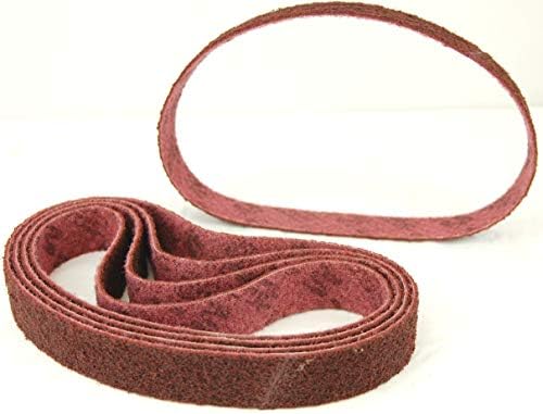 BLUEROCK 30" x 1.5" Pack of 5 MEDIUM GRIT Nylon Non-Woven Sanding Belts Abrasive Material fits 40A & Metabo