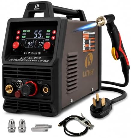 LOTOS LTP5505D 55A Pilot Arc Plasma Cutter with Rust Removal Mode
