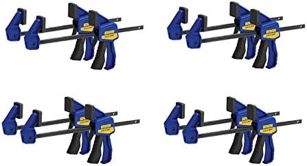 Irwin Quick Grip 530062 4-1/2" Quick-Grip One-Handed Micro Bar Clamp 4 Count