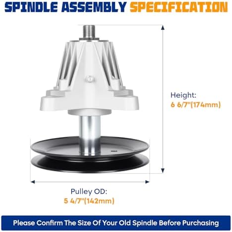918-06991 618-06991 Spindle Assembly for MTD Troy Bilt Bronco Pony 42 TB42 MTD CraftsMan 42" Deck T1000 T1200 T1400 T1300 T1800 LT4200 CLT42G CLT42H T130(2 Pack)