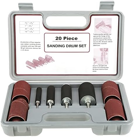 Sanding Drum dle Sander Drum Srliya 28 * 17 * 7 20pcs Spindle Sanding Drum Sander Tool Kit Set with Case for Drill Press