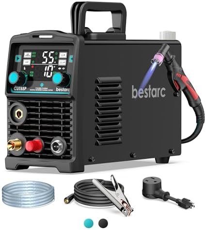 Bestarc Plasma Cutter,Pilot Arc Large LED Display 55A Plasma Cutter Machine