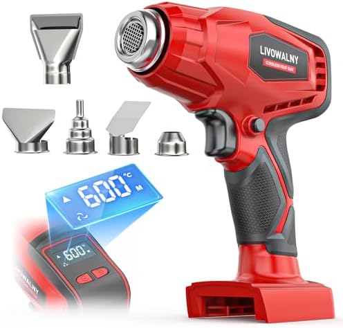 LIVOWALNY Cordless Heat Gun Compatible with Milwaukee 18V Battery