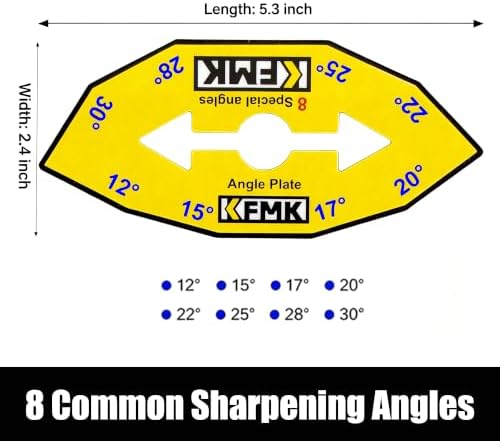 Angle Plate for Knife Sharpening, 8 Preset Angles (12°, 15°, 17°, 20°, 22°, 25°, 28°, 30°), Quick Setup Jig for Belt Grinder Angle Guide