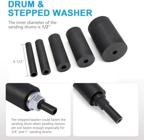 4-1/2’’ Drill Press Sanding Spindle Kit,Spindle Sander Drum Kit