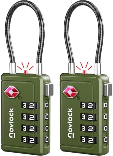 TSA Approved Luggage Locks, Travel Locks with Inspection Indicator