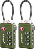 TSA Approved Luggage Locks, Travel Locks with Inspection Indicator