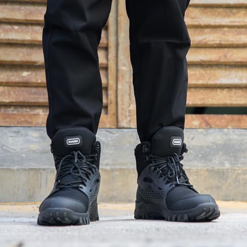 SUADEX Steel Toe Boots for Men Women Waterproof Arch Support Work Construction Indestructible Safety Boots