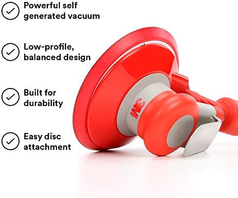 3M Self-Generated Vacuum Random Orbital Sander, 20327, 6 in, 3/16 in Orbit