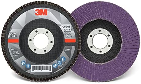 3M Flap Disc, 769F, 80+, T27, 4-1/2 in x 7/8 in