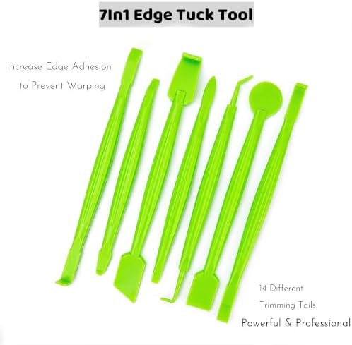 Premium Vinyl Wrap Tool Kit: 7PCS Car Wrap Installation Tools with Carbon Fiber Gloves, Magnetic Positioners, 9mm Knife & Safety Cutter for Vinyl/PPF, Felt Squeegee All-in-One Accessories