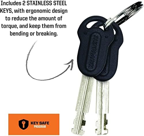 Kryptonite Kryptolok Standard Bike U-Lock, Heavy Duty 12.7mm Steel Shackle