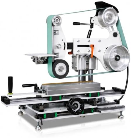 ADV-GRINDING 1500W Belt Grinder Sander, 2" X 72" Variable Speed Belt Grinder for Metalworking, 3-in-1 Belt Sander Polisher with 3 Grinding Wheels & Flat Platen Tool Rest for Knife Making