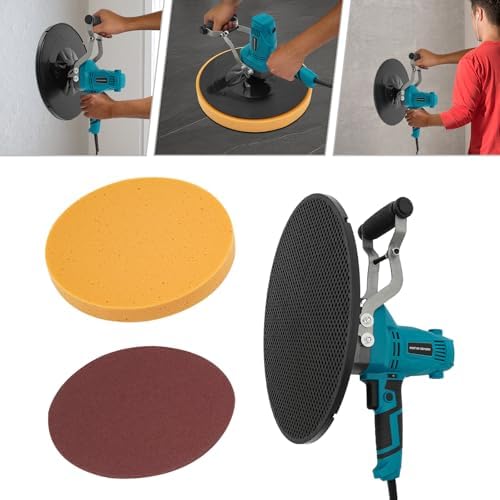 Drywall Sander, 850W Popcorn Ceiling Removal Tool, Powerful Electric Drywall Sander, 6 Variable Speed, Multi-Function Detail Sander, for Ceilng Floor Plastered Popcorn