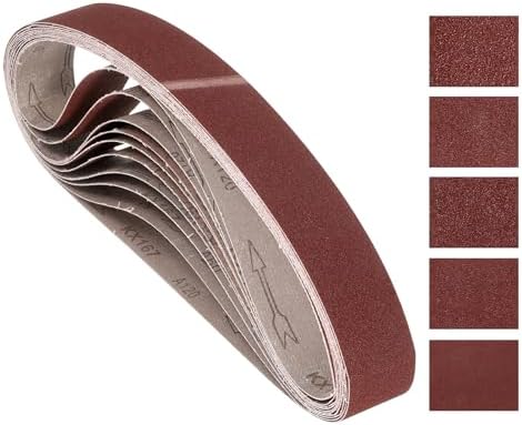 15 Pcs Sanding Belts 1 x 42 Inch 80/120/150/240/400 Grit