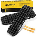 BUNKER INDUST Off-Road Traction Boards, Pair Recovery Tracks Traction Mat for Jeep Mud, Sand, Snow Traction Pads-Black Emergency Tire Traction Device (Gen 10th)