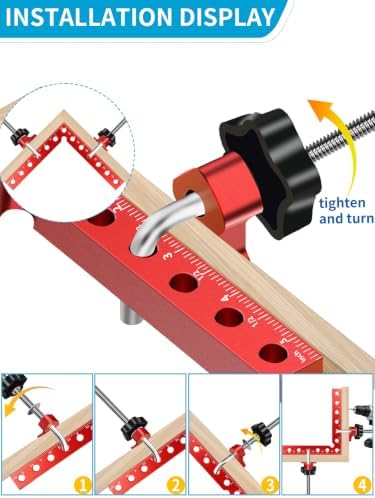 12PCS 5.5" & 3.14& 2.16" Corner Clamps for Woodworking