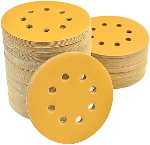 5-Inch 8-Hole Hook and Loop Sanding Discs 400-Grit, 200-Pack