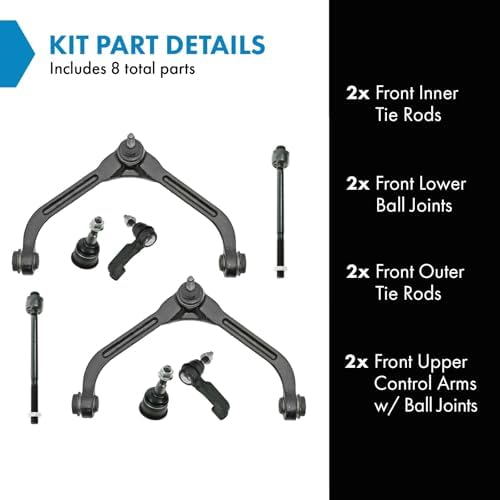 TRQ Front Steering & Suspension Kit Ball Joint Control Arm with Ball Joint