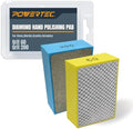 POWERTEC 72305 Diamond Hand Polishing Pads 2Pack, 60 & 200 Grits, Diamond Sanding Block for Polishing and Grinding Porcelain, Ceramic Tile, Glass, Granite, Stone, Wood & Metal