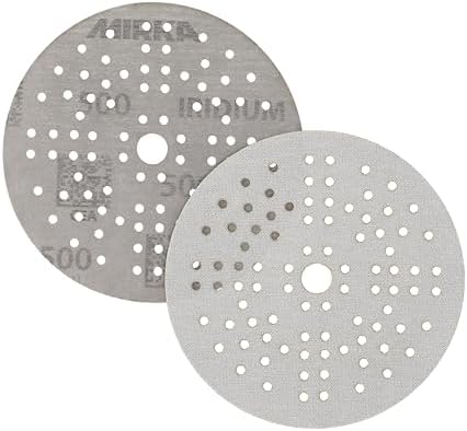 Mirka Sandpaper Discs Iridium 5 Inch Hook and Loop 50 Pack