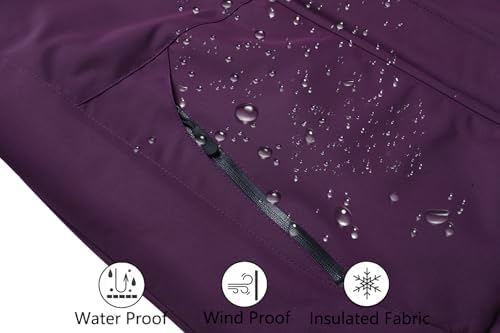 MOERDENG Women's Ski Jacket Warm Winter Coat Snowboarding Jacket